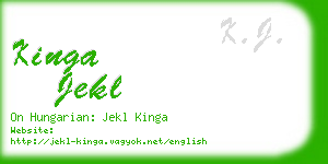 kinga jekl business card